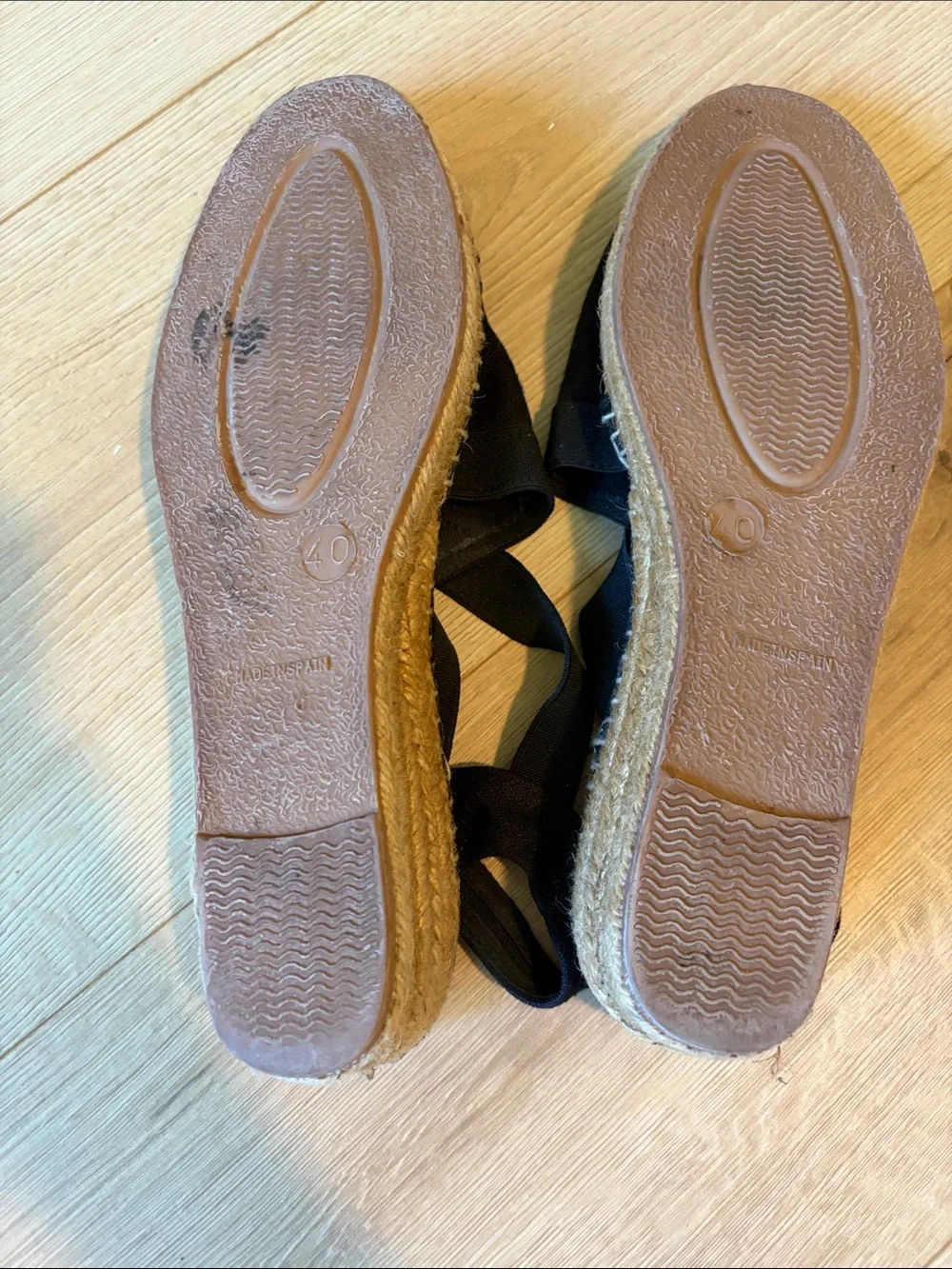 Black Espadrille Slingback Heels